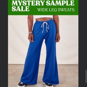 Wide Leg Orange Sweatpants - Size S